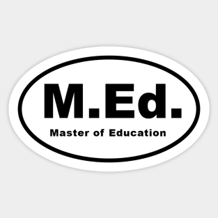 Masters of Education Oval Sticker